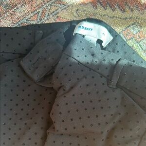 Old Navy Black Polka Dot Dress Pants